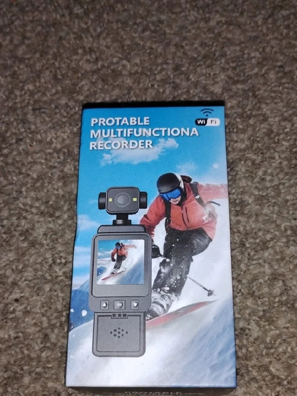 Compact Black Flip Dash Camera with Screen